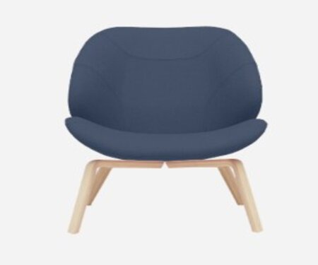 SOFTLINE EDEN SESSEL - Felt Melange - 289 Dark Blue