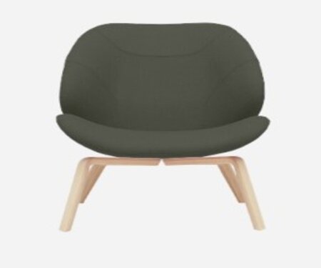 SOFTLINE EDEN SESSEL - Felt Melange - 294 Dark Green