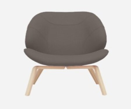 SOFTLINE EDEN SESSEL - Felt Melange - 300 Dark Brown