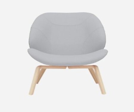 SOFTLINE EDEN SESSEL - Felt Melange - 612 Light Grey