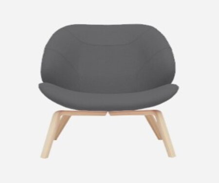 SOFTLINE EDEN SESSEL - Felt Melange - 623 Dark Grey