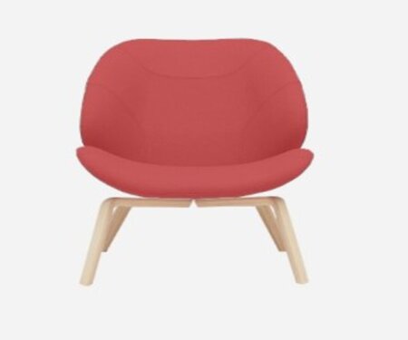 SOFTLINE EDEN SESSEL - Felt Melange - 650 Light Red