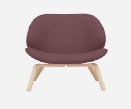 SOFTLINE EDEN SESSEL - Felt Melange - 651 Eggplant