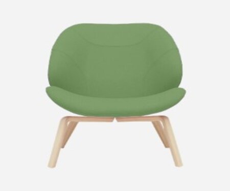 SOFTLINE EDEN SESSEL - Felt Melange - 848 Green