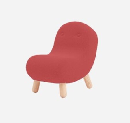 SOFTLINE BOB SESSEL -Felt Melange - 650 Light Red