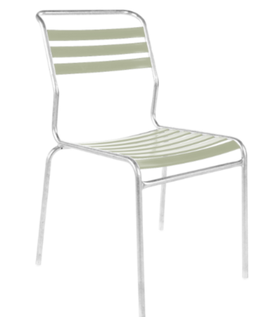 Schaffner Lättlistuhl Säntis ohne Armlehne -  Pastelgrun