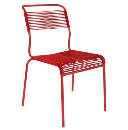 Schaffner Spaghettistuhl Säntis ohne Armlehne rot