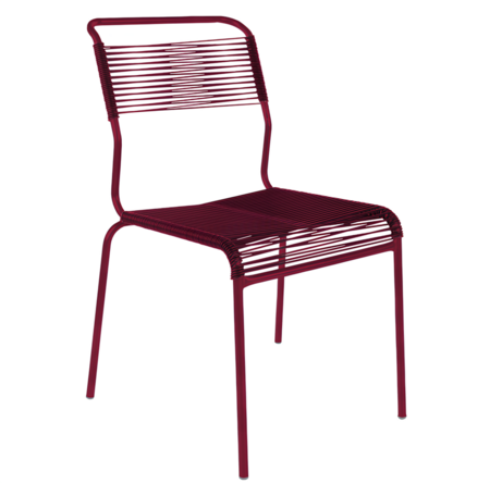 Schaffner Spaghettistuhl Säntis ohne Armlehne - Bordeaux uni