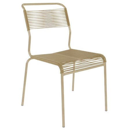 Schaffner Spaghettistuhl Säntis ohne Armlehne - Pastellbraun uni