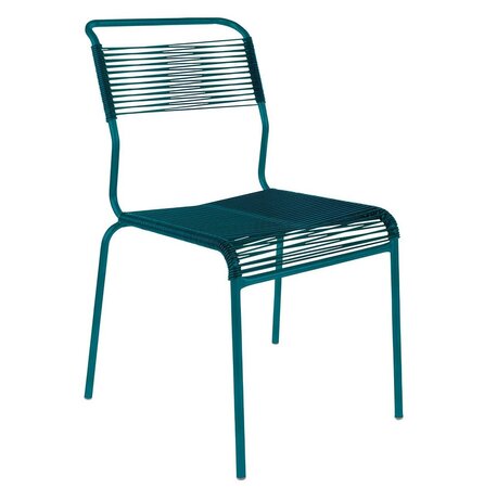 Schaffner Spaghettistuhl Säntis ohne Armlehne - Kaliblau uni