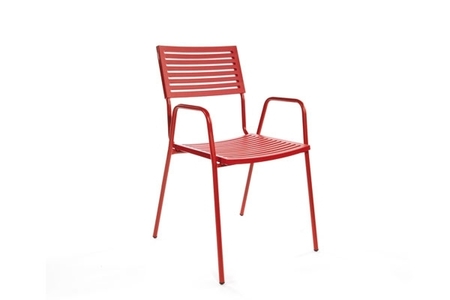 Schaffner Lamello mit Armlehne - Rot