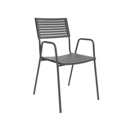 Schaffner Lamello mit Armlehne - Antracite - light green