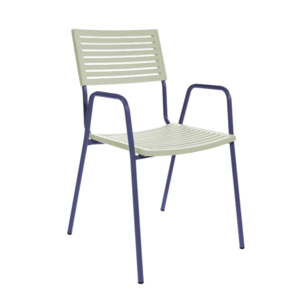 Schaffner Lamello mit Armlehne - PAstel green - blau