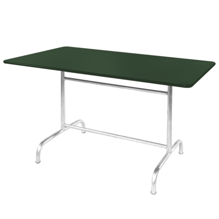 Schaffner Metalltisch Rigi 180x80 - Gestell Feuerverzinkt / Tischplatte Tannengrun