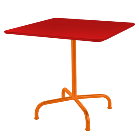 Schaffner Metalltisch Rigi 70x70 - Rot / Orange