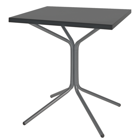 Schaffner Metall-Bistrotisch PIX 70/70 - Gestell Graphit / Tischplatte Anthrazit