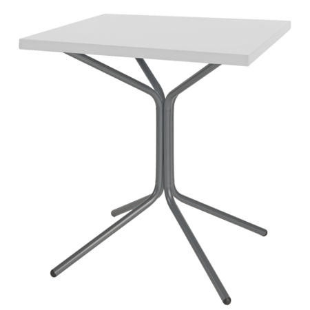 Schaffner Metall-Bistrotisch PIX 70/70 - Gestell Graphit / Tischplatte Weiss