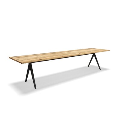 Gloster Raw Split Tisch 102 x 350 cm-Natural Teak Finish / Contour Cut Edge