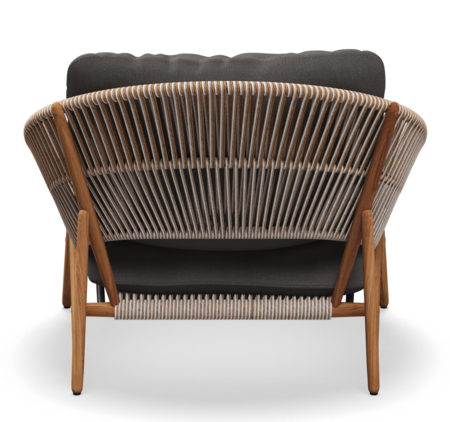 Gloster Bora LOUNGE CHAIR - Loungesessel-Natural Teak / Sorrel Wicker-Blend Coal