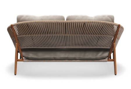 Gloster Bora 2-SEATER SOFA - Sofa 2 Sitzer-Natural Teak / Sorrel Wicker-Blend Linen