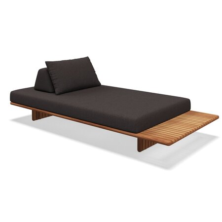 Gloster Deck 261 cm SEATING UNIT - Loungeliege - Blend Coal