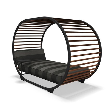 GLOSTER Cradle Day Bed-Alu meteor| Teak | Poolside Coal