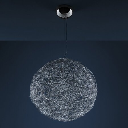 Catellani & Smith FIL DE FER LED Pendelleuchte - 70 cm - Aluminium Natur