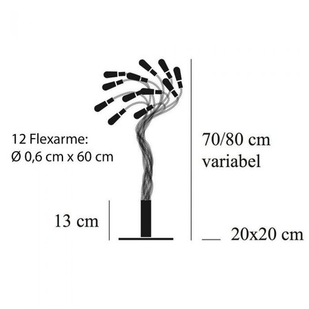 Catellani & Smith Tischleuchte Bonsai Halogen/ LED