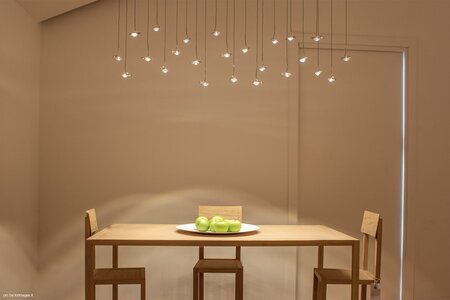 Catellani & Smith Pendelleuchte Jackie O Chandlier - 20 LEDs - Metallplatte 60x60cm