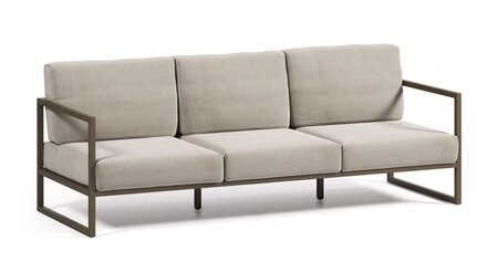 Kave Home COMOVA - Outdoor Sofa -  3 sitzer - Grün / Hellgrau