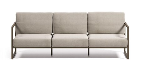 Kave Home COMOVA - Outdoor Sofa -  3 sitzer - Grün / Hellgrau