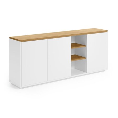 Kave Home ABILEN - Sideboard 180 x 75 cm-Weiß, Natur