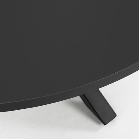 Kave Home ARGO - Tisch rund Ø 119 cm-Schwarz-Stahlbeine schwarz