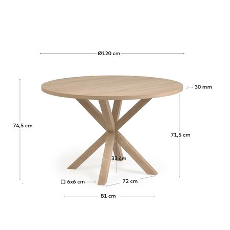 Kave Home ARGO - Tisch rund Ø 119 cm