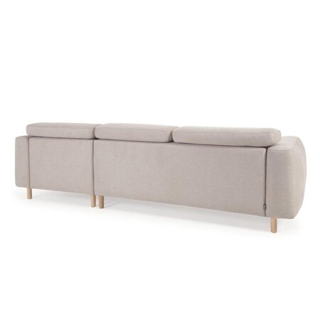 Kave Home SINGA - Sofa 3 Sitzer mit Chaiselongue - Beige - Rechts
