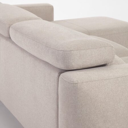 Kave Home SINGA - Sofa 3 Sitzer mit Chaiselongue - Beige - Rechts