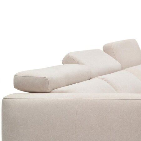 Kave Home SINGA - Sofa 3 Sitzer mit Chaiselongue - Weiss - Links