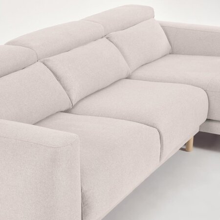 Kave Home SINGA - Sofa 3 Sitzer mit Chaiselongue - Weiss - Links