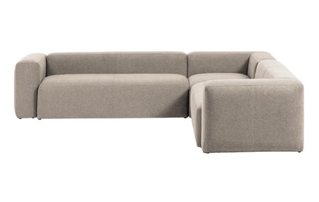Kave Home BLOK - Ecksofa 6 Sitzer-Beige