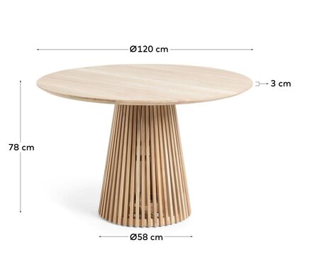 Kave Home JEANETTE - Tisch rund - 120