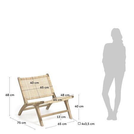 Kave Home BEIDA - Sessel Teakholz