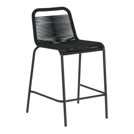 Kave Home LAMBTON - Outdoor Barhocker 4er Set - Preis pro Hocker - Schwarz - H 88 x B 53 x T 53cm