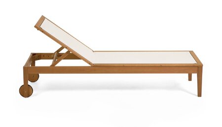 Kave Home CATERIN - Sonnenliege Eukalyptusholz - Beige