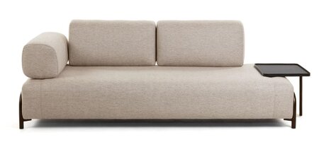 Kave Home COMPO - Sofa 3 Sitzer mit Tablett - 252 cm