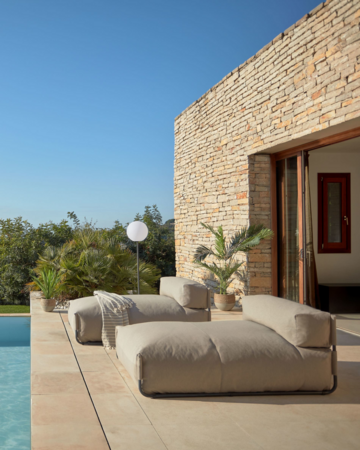Kave Home SQUARE - Outdoor Modularsofa lang 165x101cm