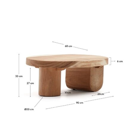 Kave Home MOSI - Couchtisch Ø 90 x 60 cm