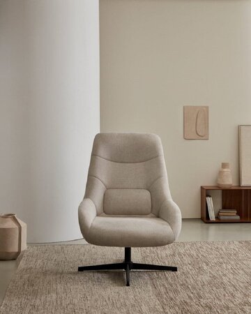 Kave Home CELIDA - Drehsessel mit Chenille Bezug