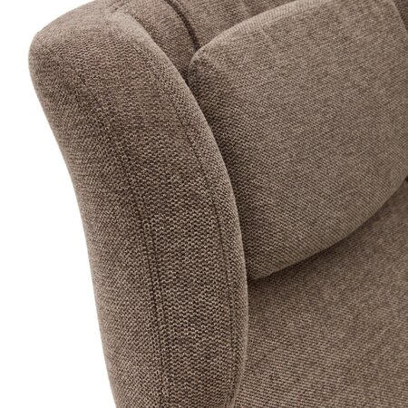 Kave Home ZALINA - Drehsessel mit Chenille Bezug: Braun, Schwarz