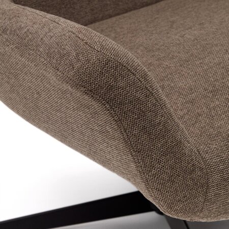 Kave Home ZALINA - Drehsessel mit Chenille Bezug: Braun, Schwarz
