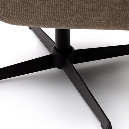 Kave Home ZALINA - Drehsessel mit Chenille Bezug: Braun, Schwarz